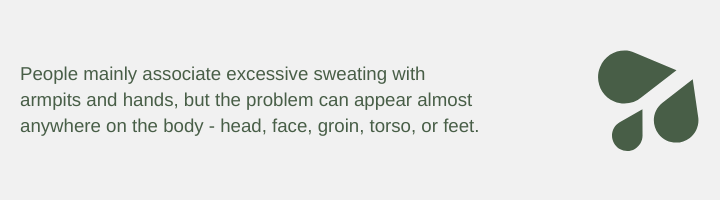 hyperhidrosis areas